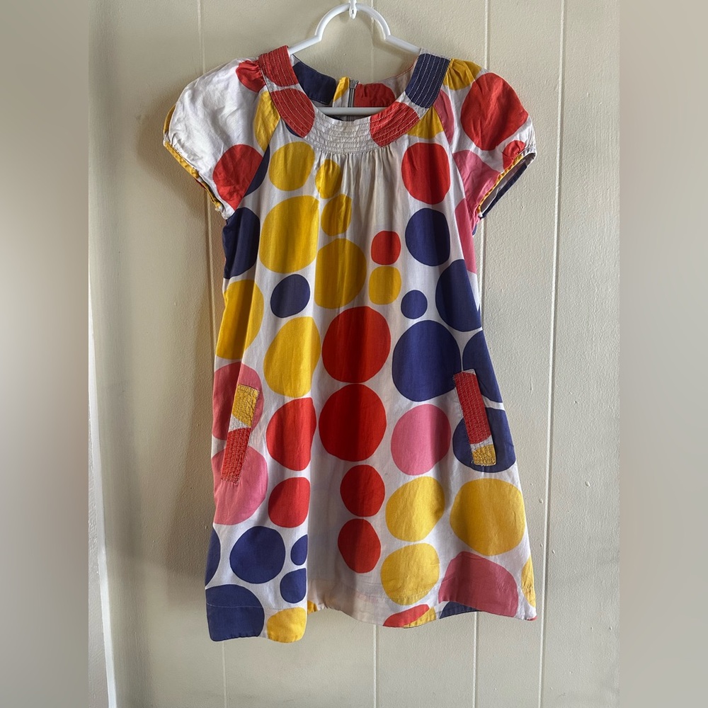 Mini Boden. Colorful Polka Dot Kids Dress